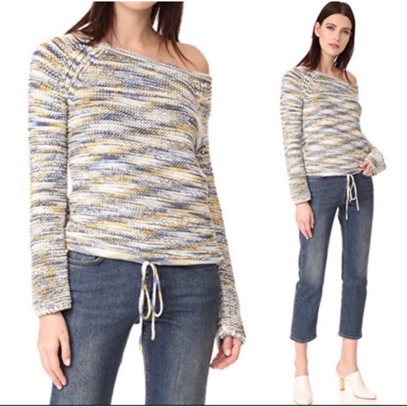 Theory Sweaters - Theory Coella Soft Chain Cotton Sweater Size Large